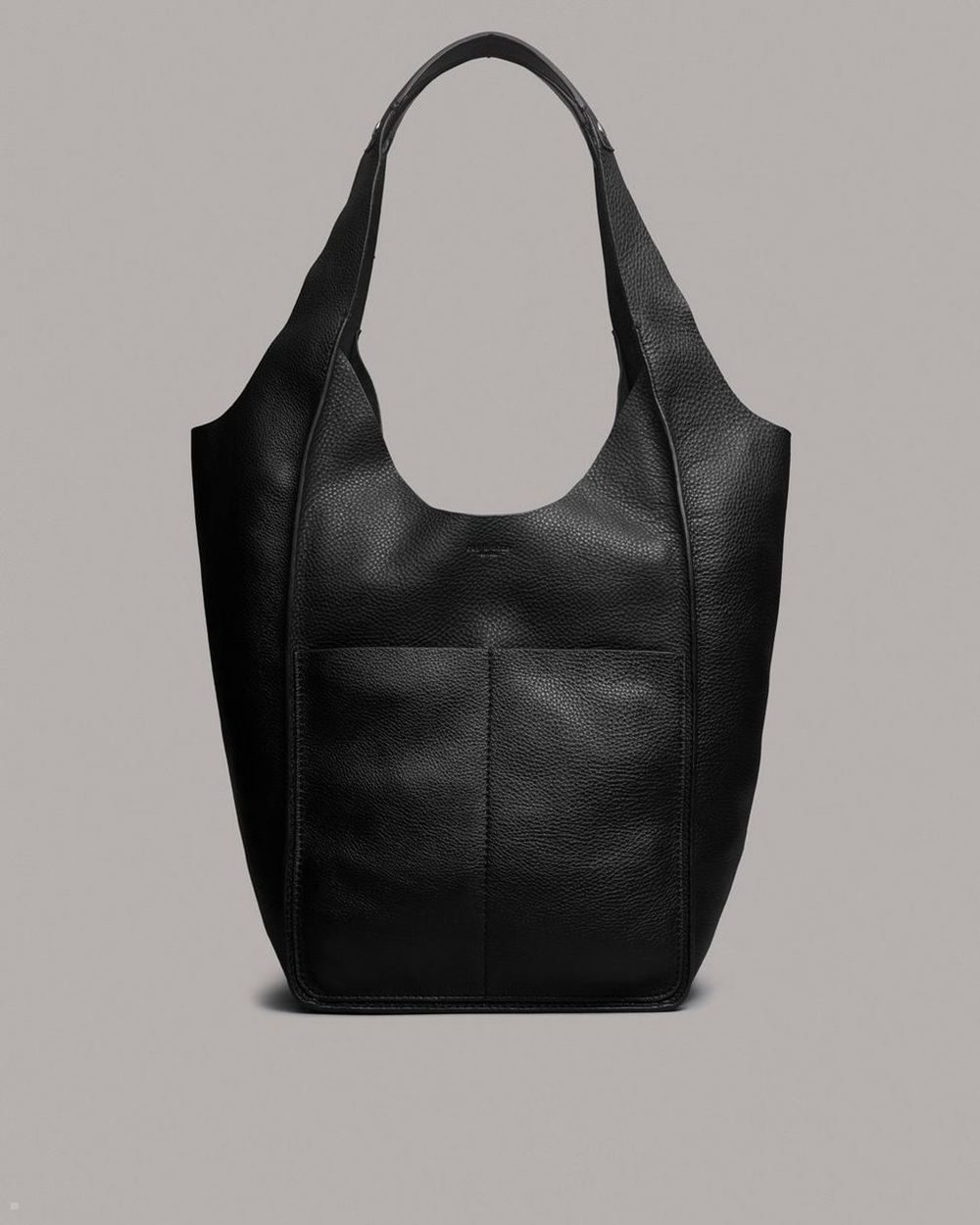 Women's Rag & Bone Logan Shopper Leather Large Bags Black | South Africa JLXFP7923
